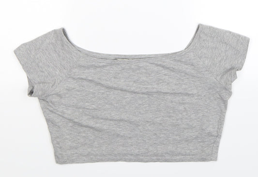 Atmosphere Womens Grey   Cropped T-Shirt Size 16