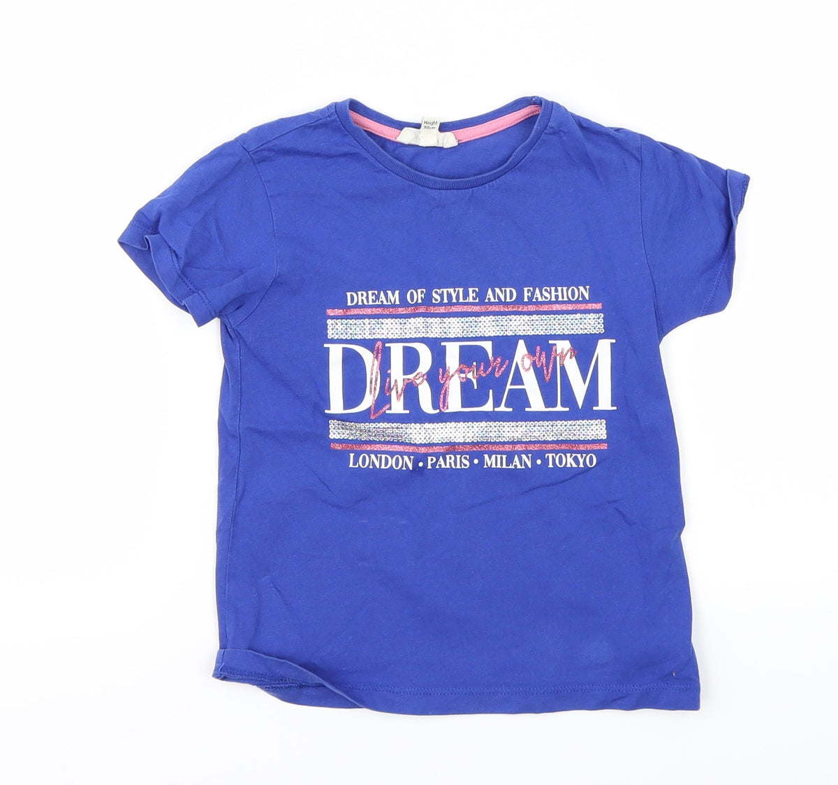 River Island Boys Blue   Basic T-Shirt Size 2-3 Years