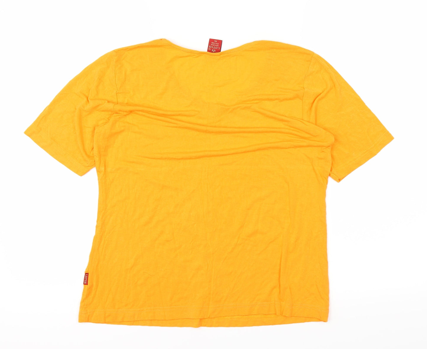 Lotus Womens Orange   Basic T-Shirt Size 2XL