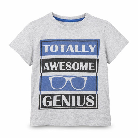 Front view of Preworn boys’ grey basic t-shirt, size 4-5, years