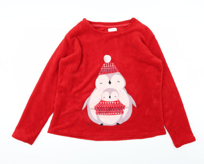 Front view of Time To Dream women’s red jumper, size XL