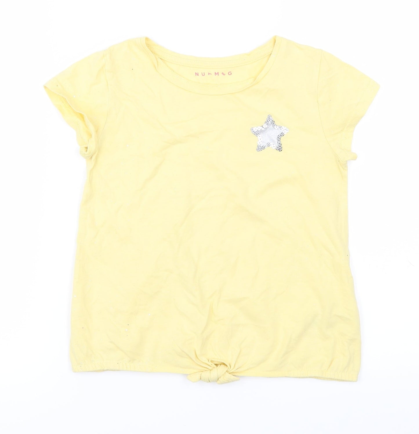 Nutmeg Girls Yellow   Basic T-Shirt Size 8-9 Years