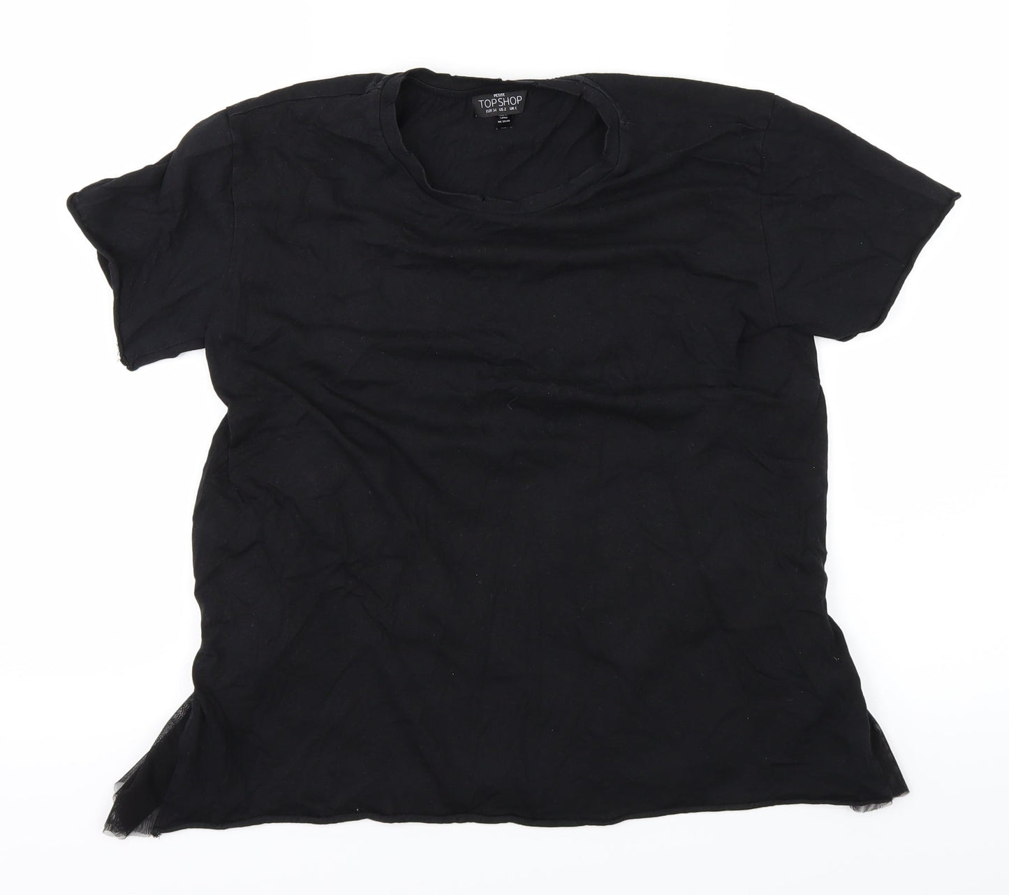 Topshop Womens Black   Basic T-Shirt Size 6