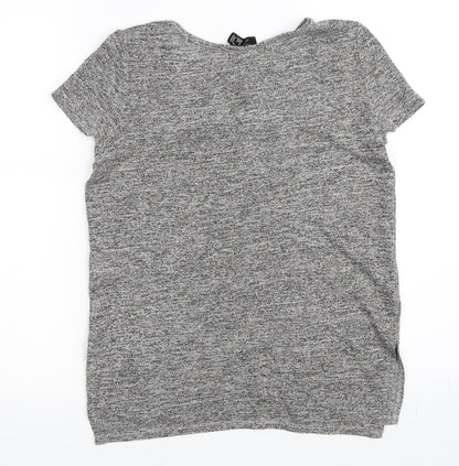 Back view of Primark women’s grey basic t-shirt, size UK 8