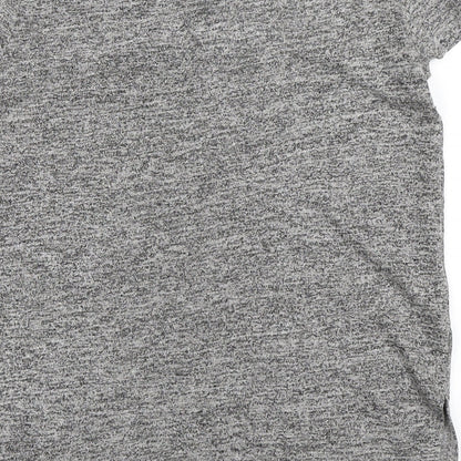 Brand and care label for Primark women’s grey basic t-shirt, size UK 8