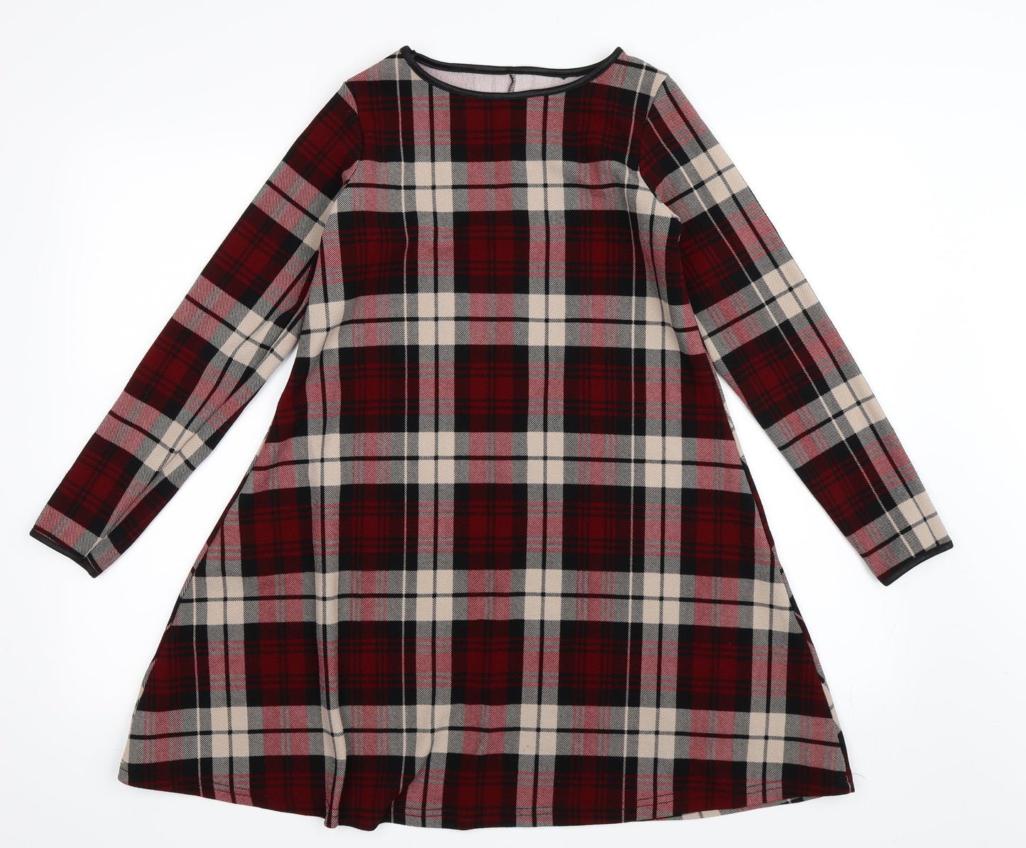 Preworn Womens Red Check  Shift  Size 8