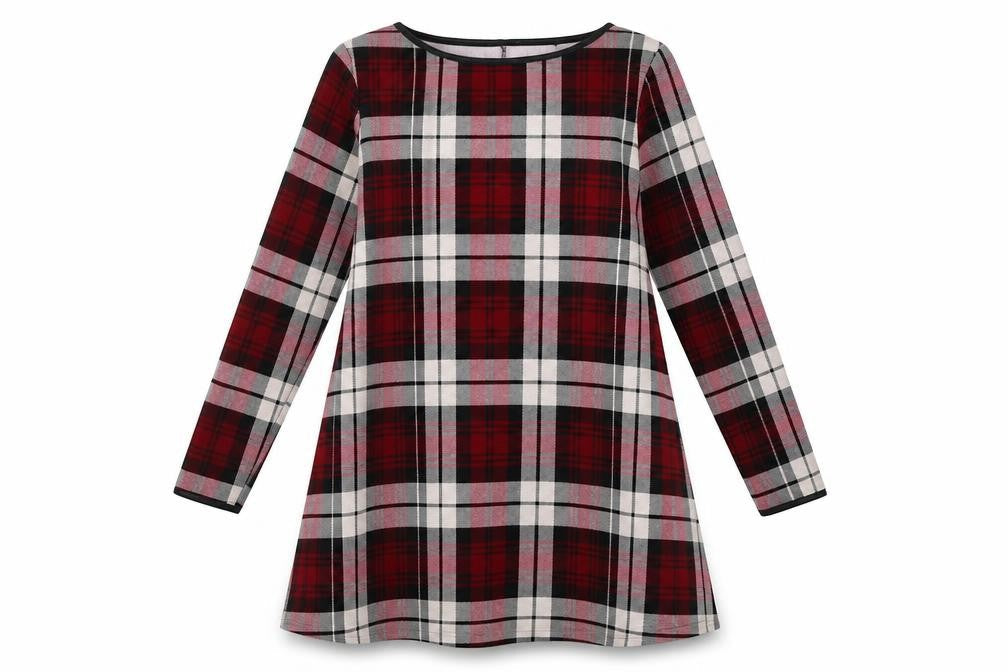 Preworn Womens Red Check  Shift  Size 8