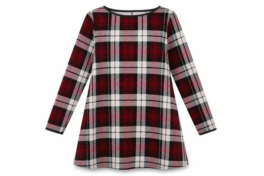 Preworn Womens Red Check  Shift  Size 8