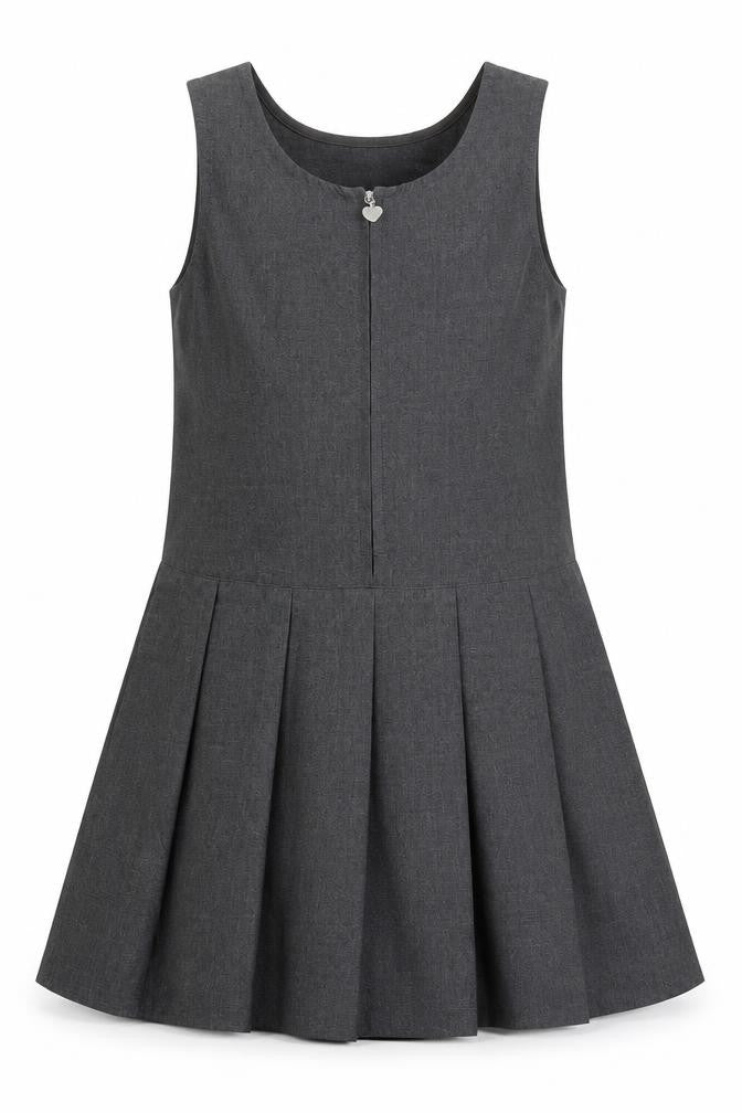 Top Class Girls Grey   Pinafore/Dungaree Dress  Size 5-6 Years