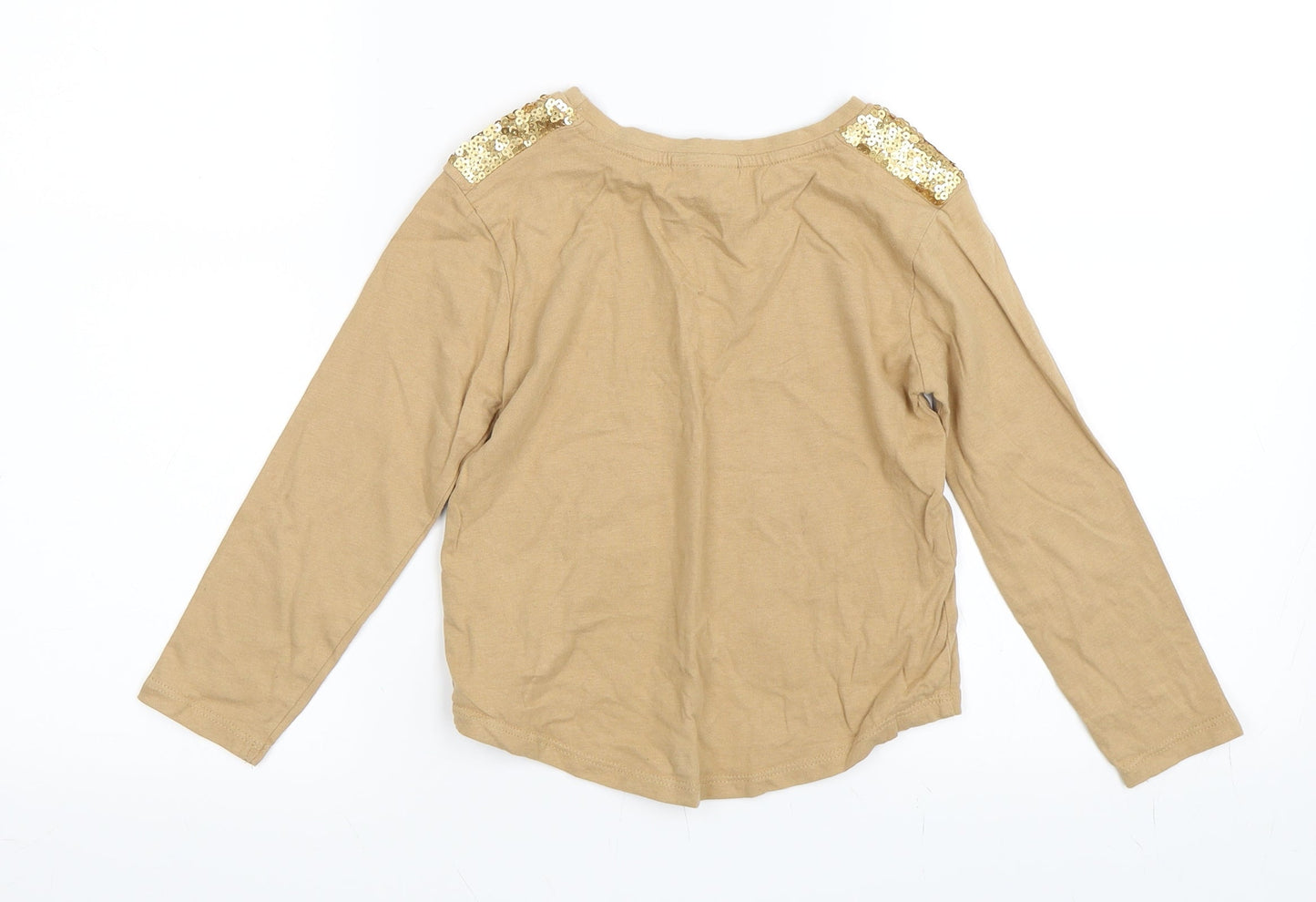 Matalan Girls Beige   Basic T-Shirt Size 7 Years