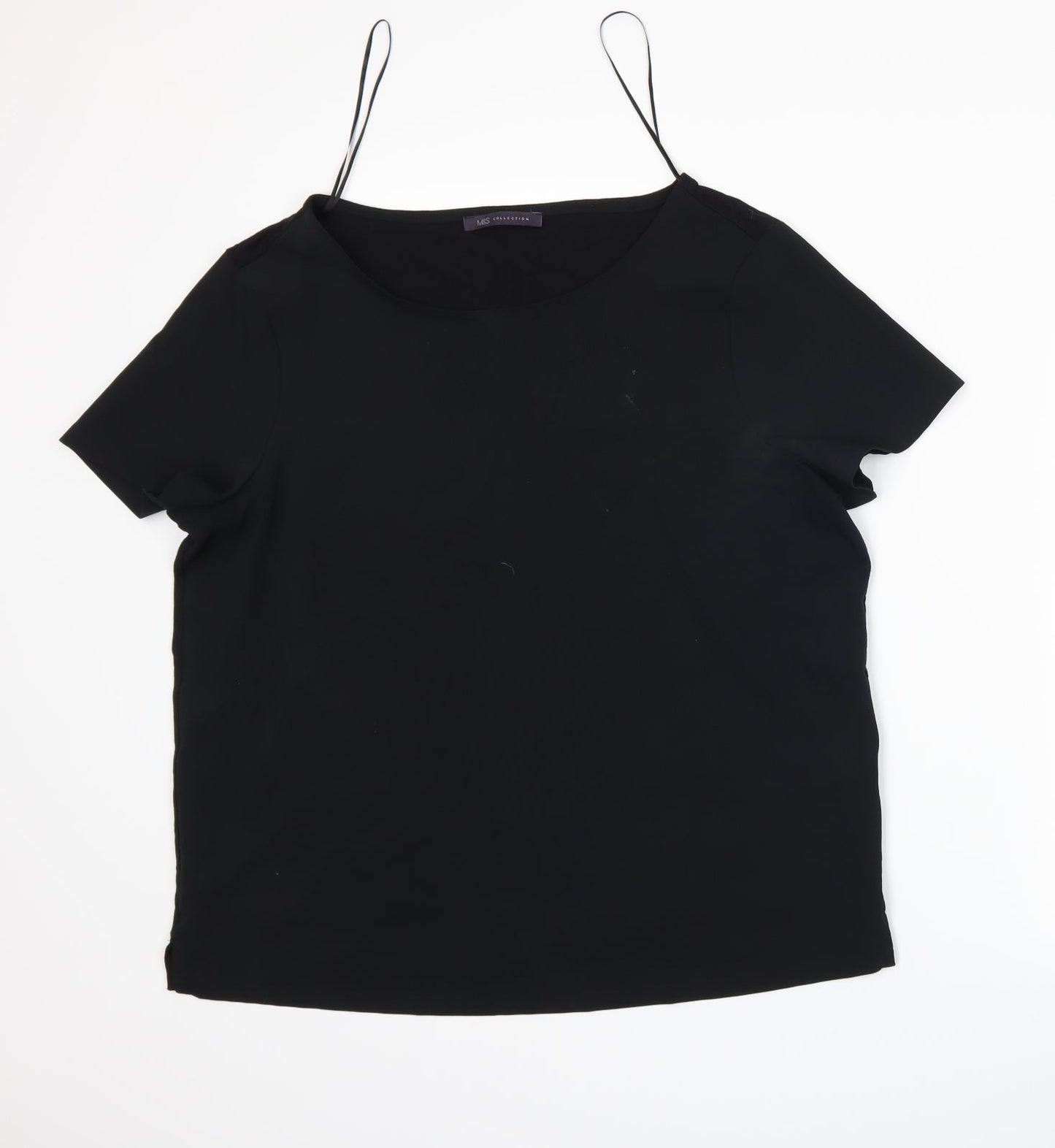 Marks and Spencer Womens Black   Basic T-Shirt Size 14