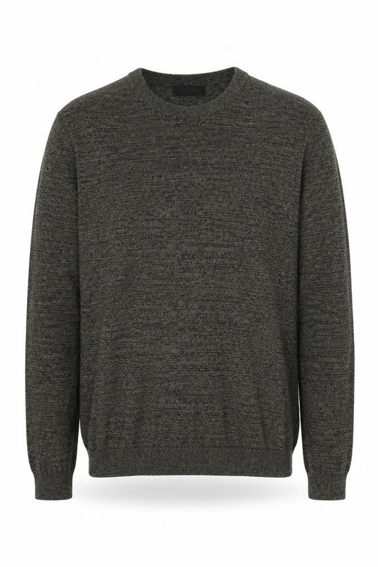 Front view of ASOS men’s green knit jumper, size M