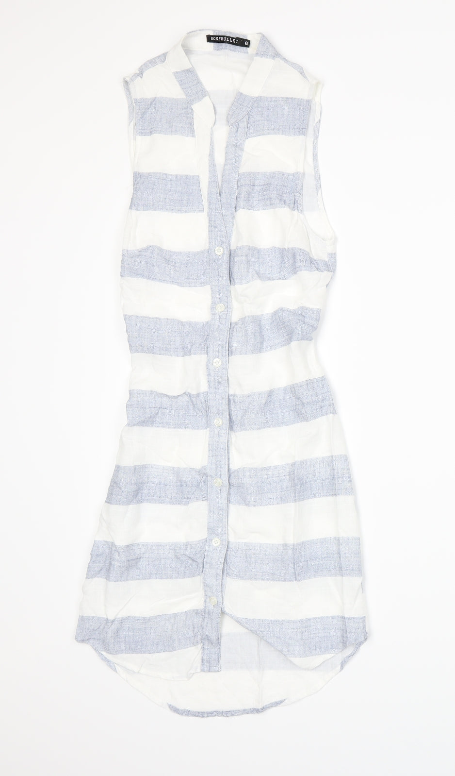 Rosebullet Womens Blue Striped  A-Line  Size 6