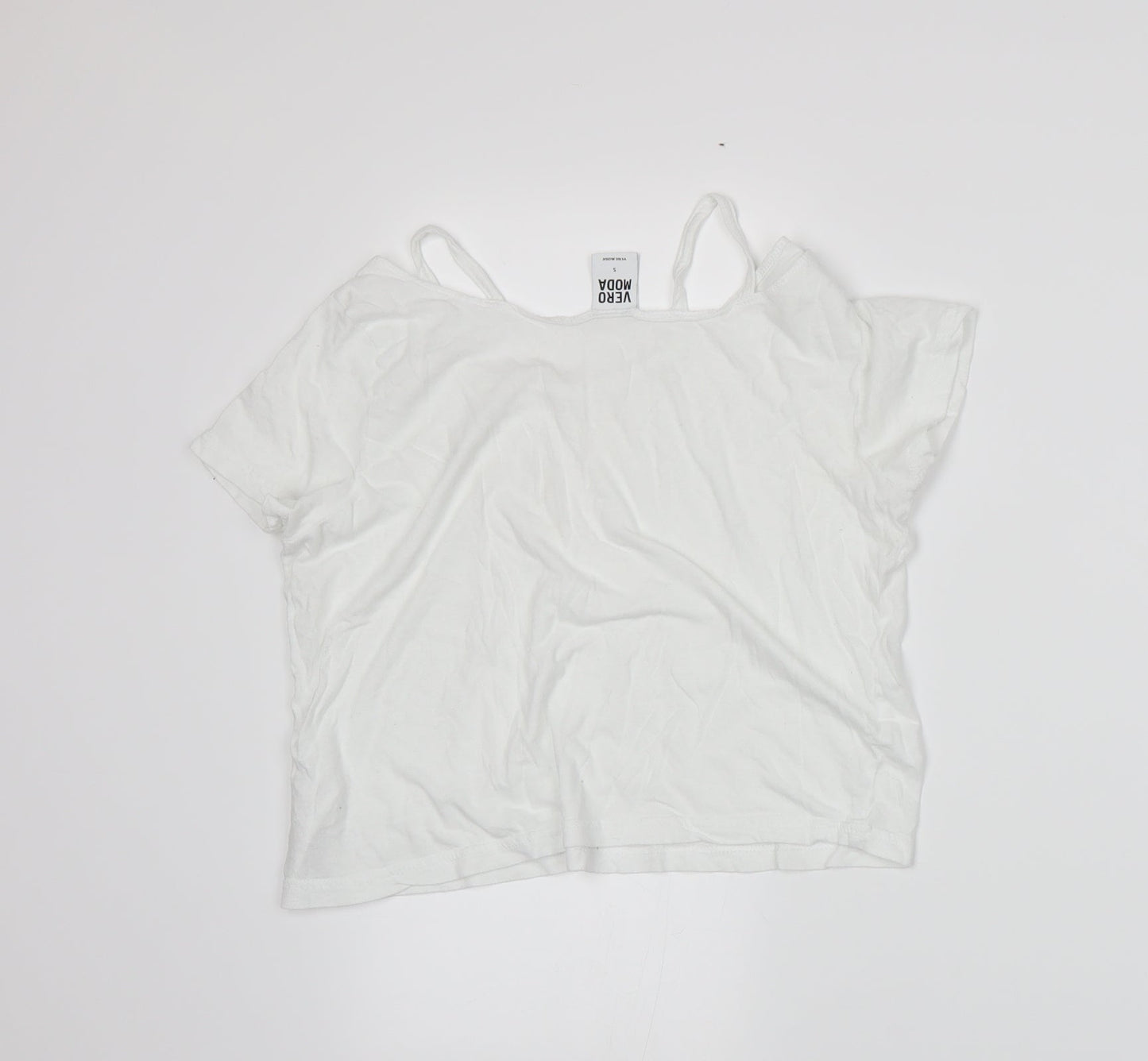 VERO MODA Womens White   Basic T-Shirt Size S