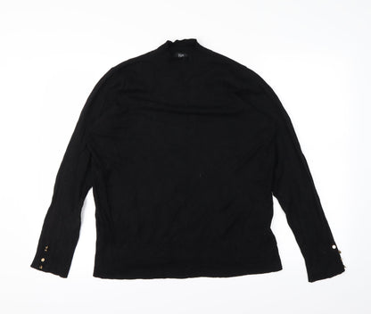 Additional front view of F&F women’s black pullover sweatshirt, size UK 18