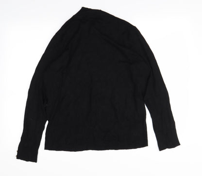 Back view of F&F women’s black pullover sweatshirt, size UK 18