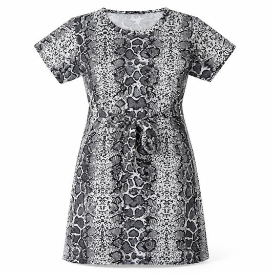 PRETTYLITTLETHING Womens White Animal Print  Mini  Size 8