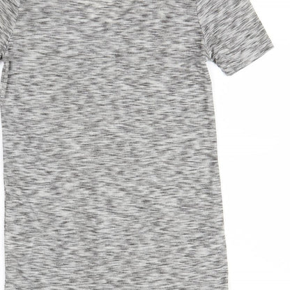 Brand and care label for Papaya women’s grey basic polo, size UK 10