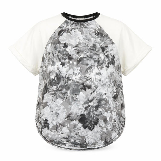 River Island Womens Grey Floral  Basic Blouse Size 10  - open sides