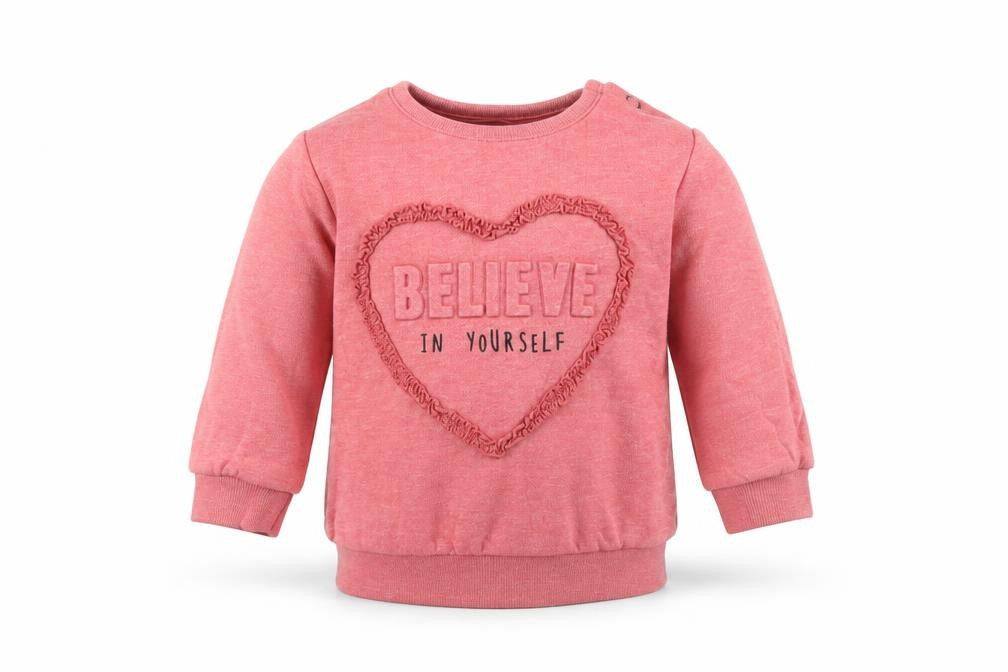 F&F Girls Pink   Pullover Jumper Size 3-6 Months  - Believe in yourself