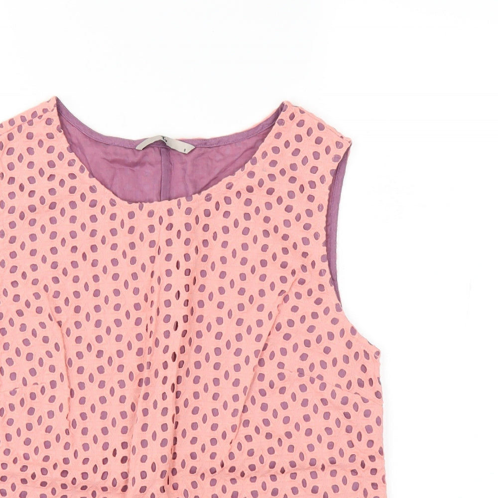 Sainsburys Womens Pink Geometric  Basic Blouse Size 8