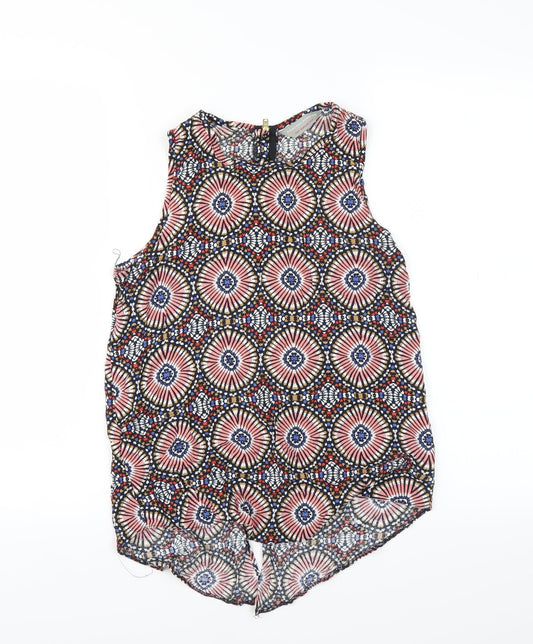 Dorothy Perkins Womens Multicoloured Geometric  Basic Blouse Size 8