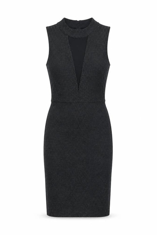 Front view of New Look women’s black bodycon, size UK 6
