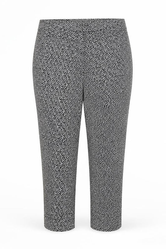 Atmosphere Womens Black Floral  Capri Trousers Size 8 L22 in