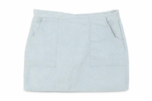 Front view of Atmosphere women’s green mini skirt, size UK 12