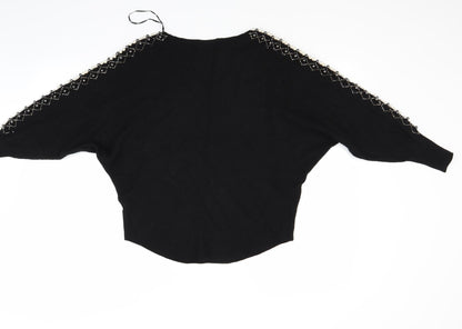 Back view of Finery women’s black jumper, size M