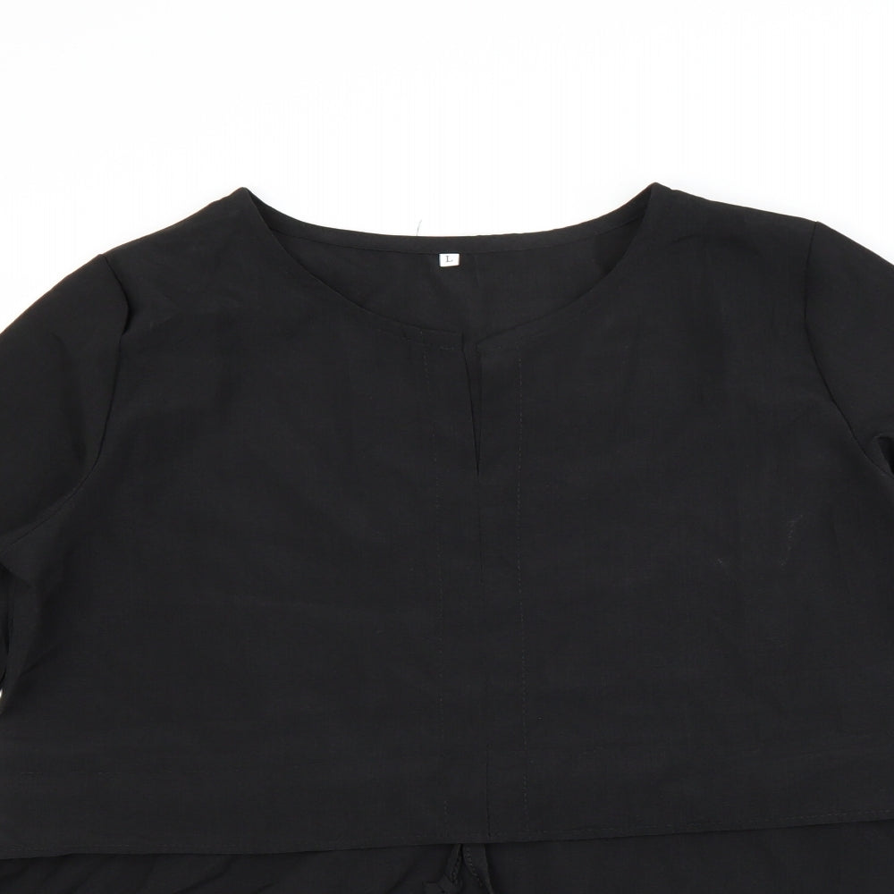 Preworn Womens Black   Basic Blouse Size L