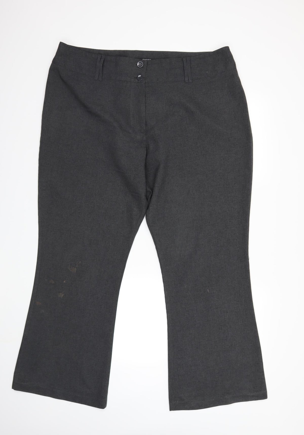 Papaya Womens Grey   Trousers  Size 24 L31 in