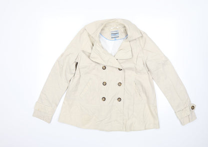 Additional front view of Next women’s white jacket coat, size UK 10