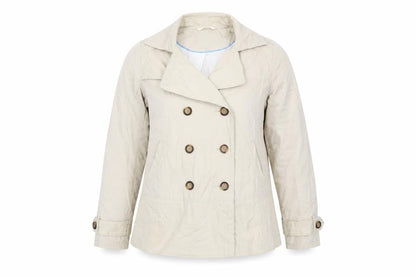 Front view of Next women’s white jacket coat, size UK 10
