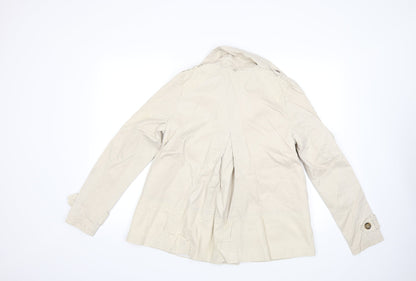 Back view of Next women’s white jacket coat, size UK 10