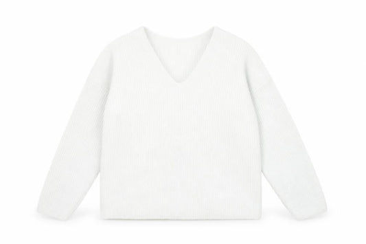Front view of H&M women’s blue knit jumper, size M