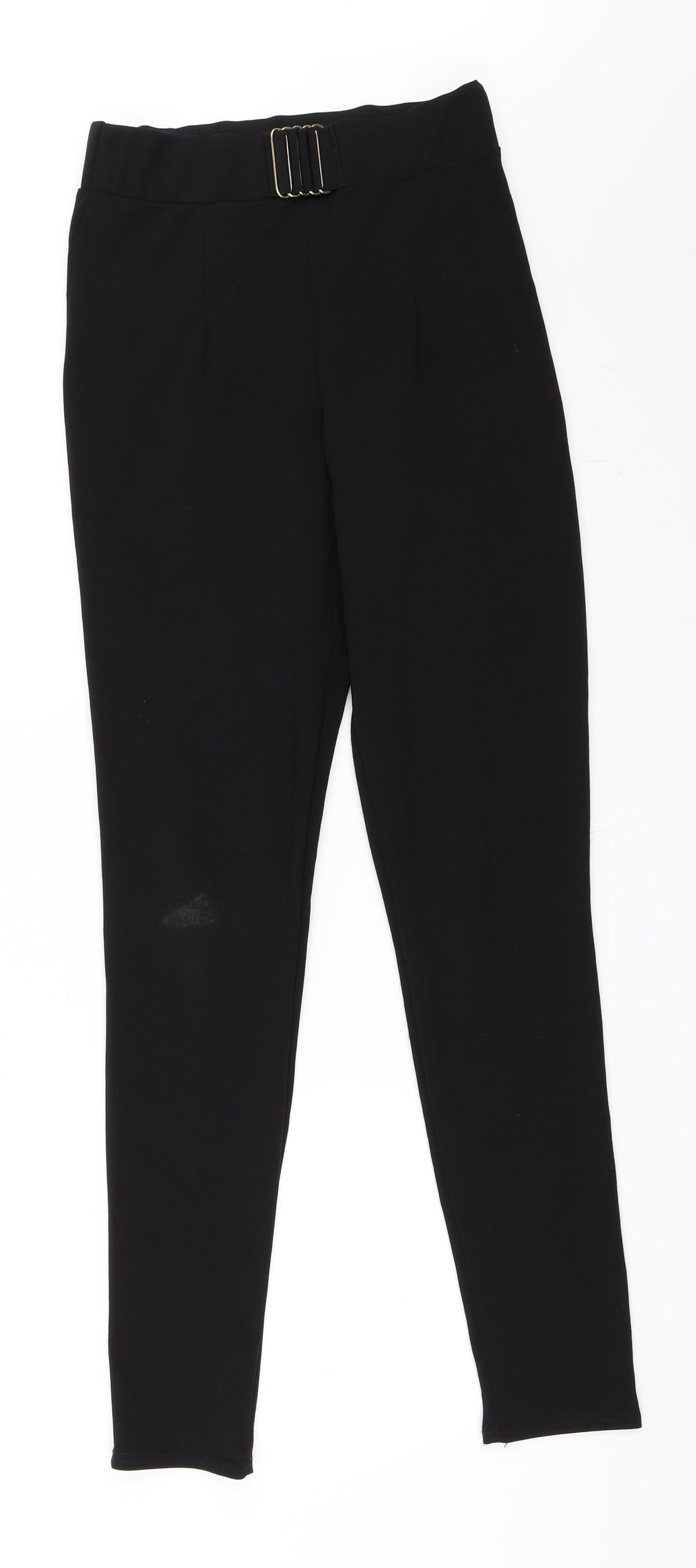 PRETTYLITTLETHING Womens Black   Carrot Trousers Size 8 L30 in