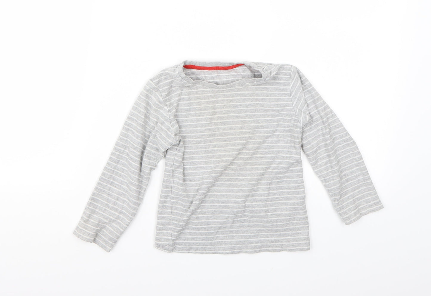 Matalan Boys Grey Striped  Basic T-Shirt Size 3 Years