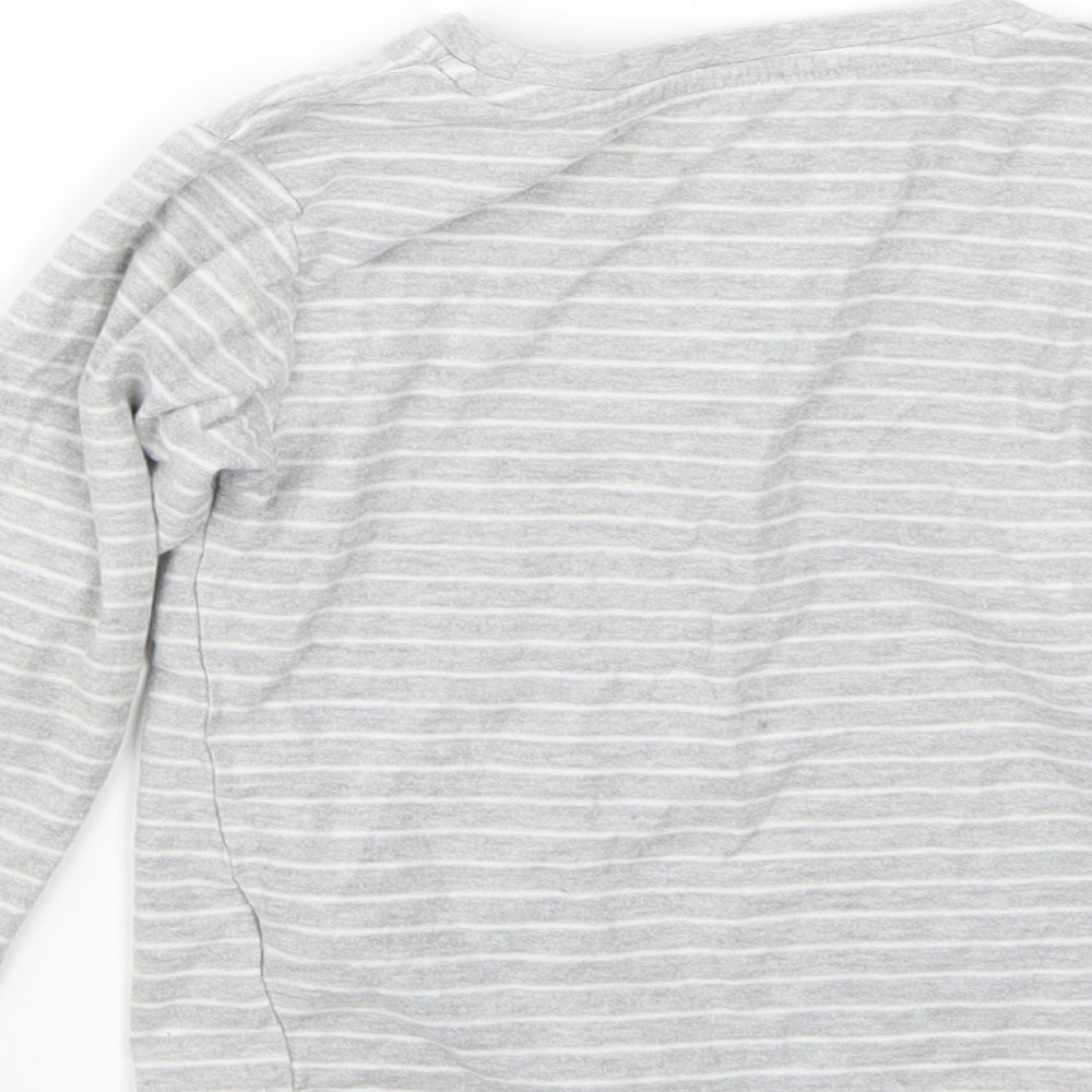 Matalan Boys Grey Striped  Basic T-Shirt Size 3 Years