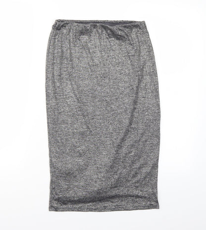Back view of River Island women’s grey a-line skirt, size UK 8