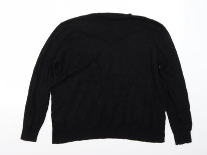 Back view of George men’s black jumper, size XL