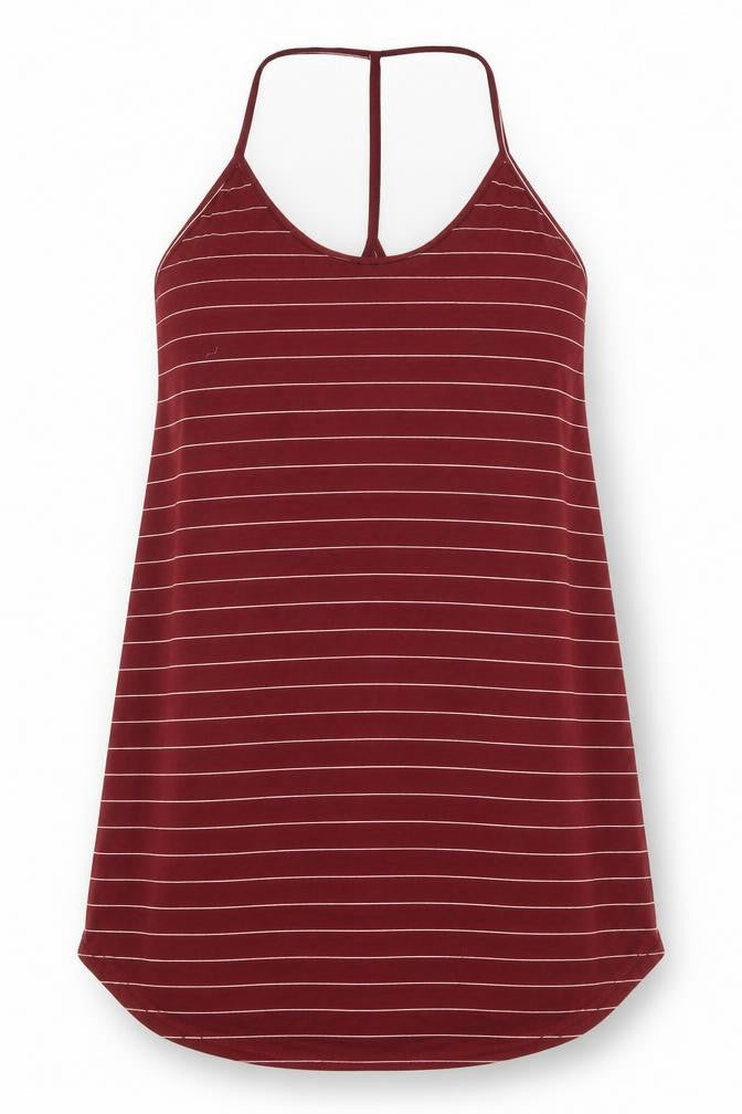 SheIn Womens Red Striped  Tank Dress  Size L