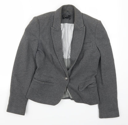 Additional front view of Autograph women’s grey jacket suit jacket, size UK 8