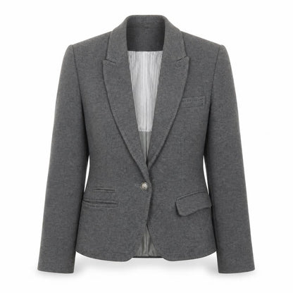 Front view of Autograph women’s grey jacket suit jacket, size UK 8