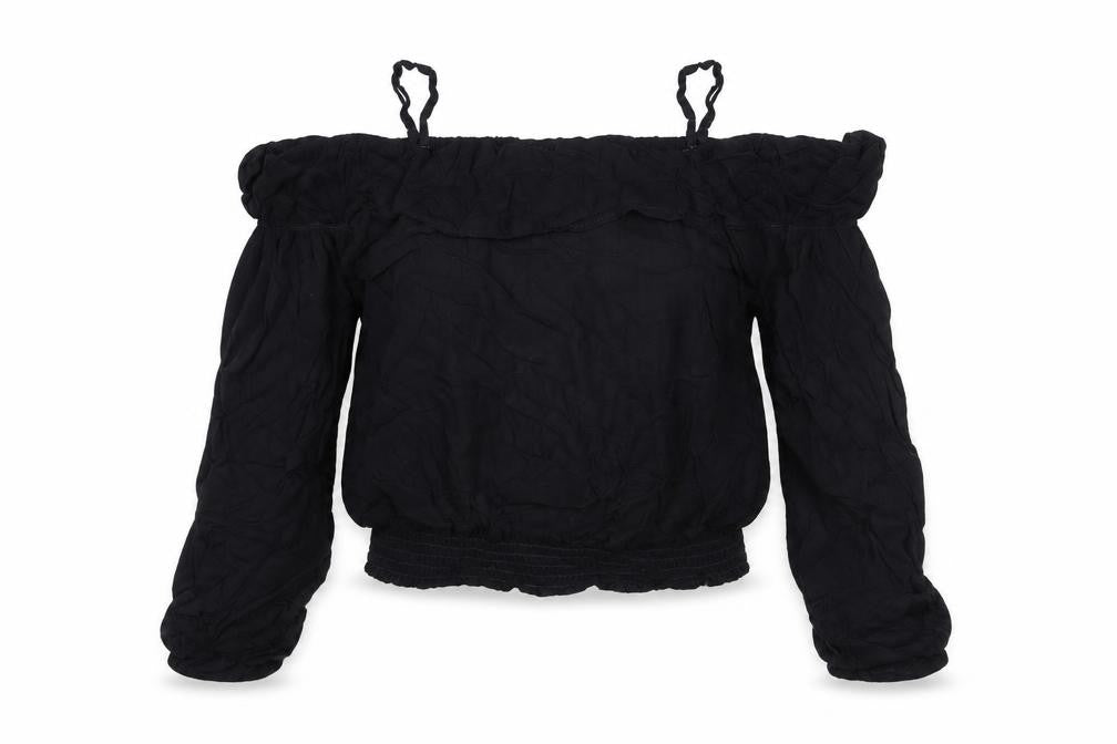 H&M Girls Black   Basic Blouse Size 11 Years
