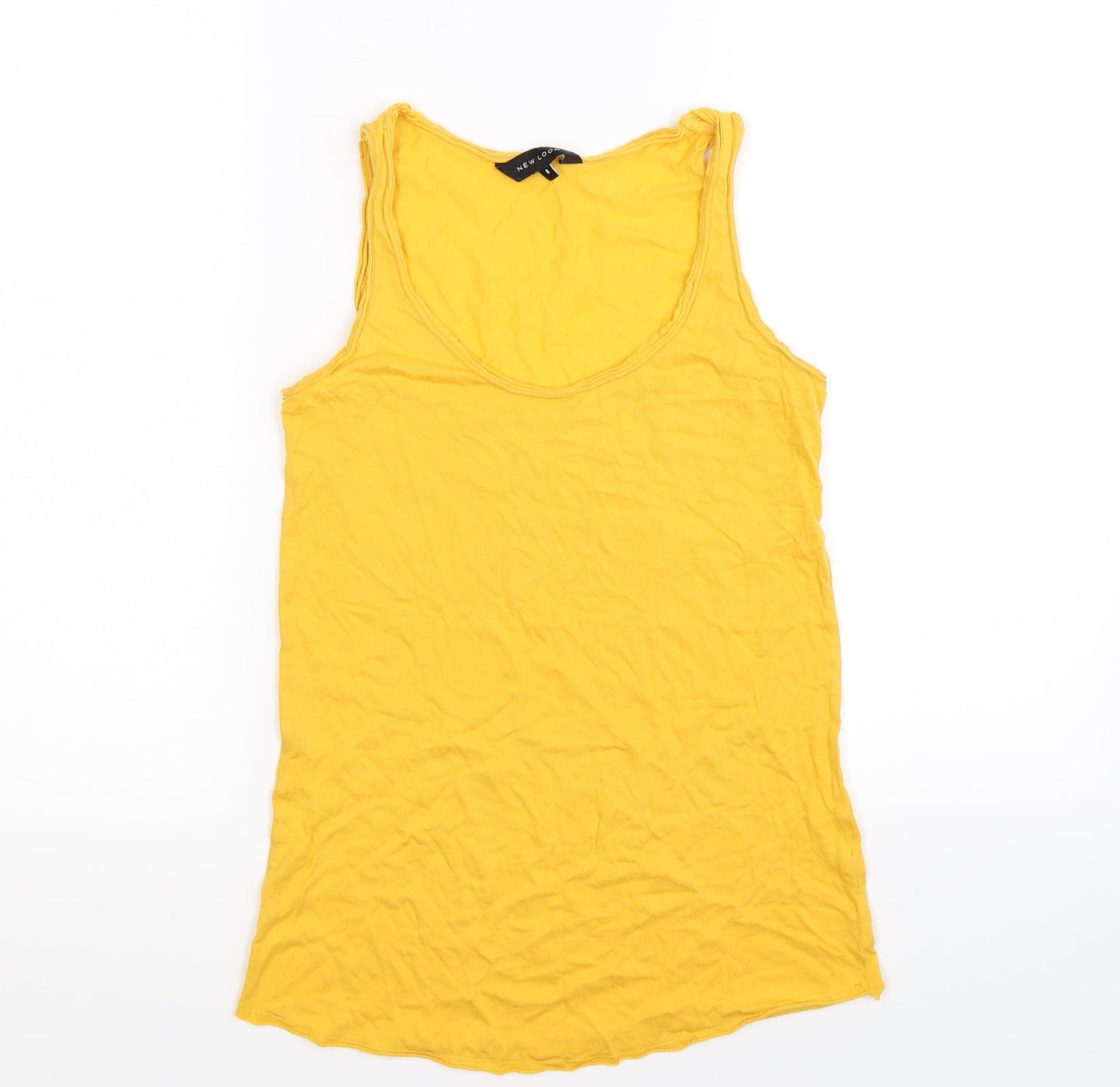 New Look Womens Yellow   Basic Tank Size S