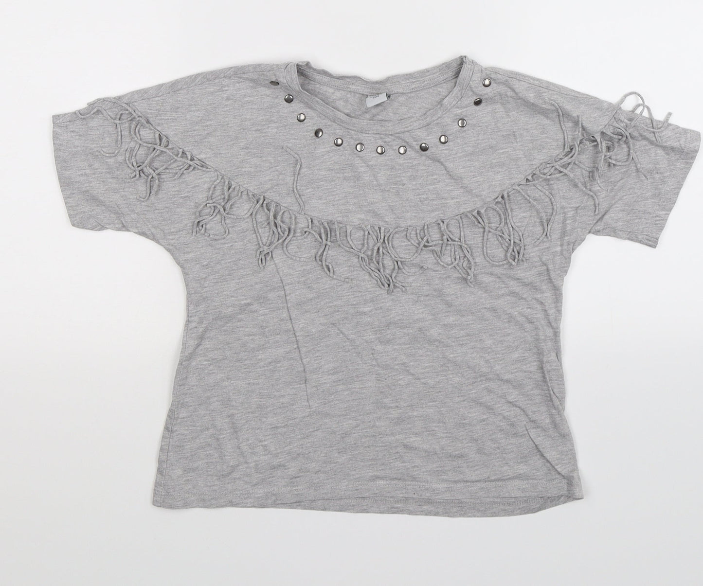 TU Girls Grey   Basic T-Shirt Size 7 Years