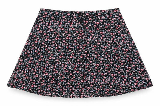 Divided Womens Black Floral  Flare Skirt Size 10
