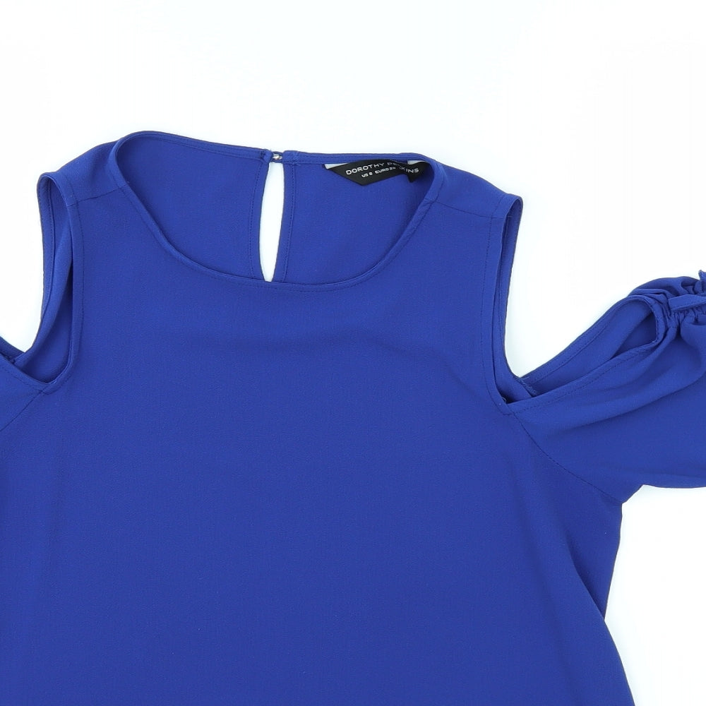 Dorothy Perkins Womens Blue   Basic Blouse Size 10