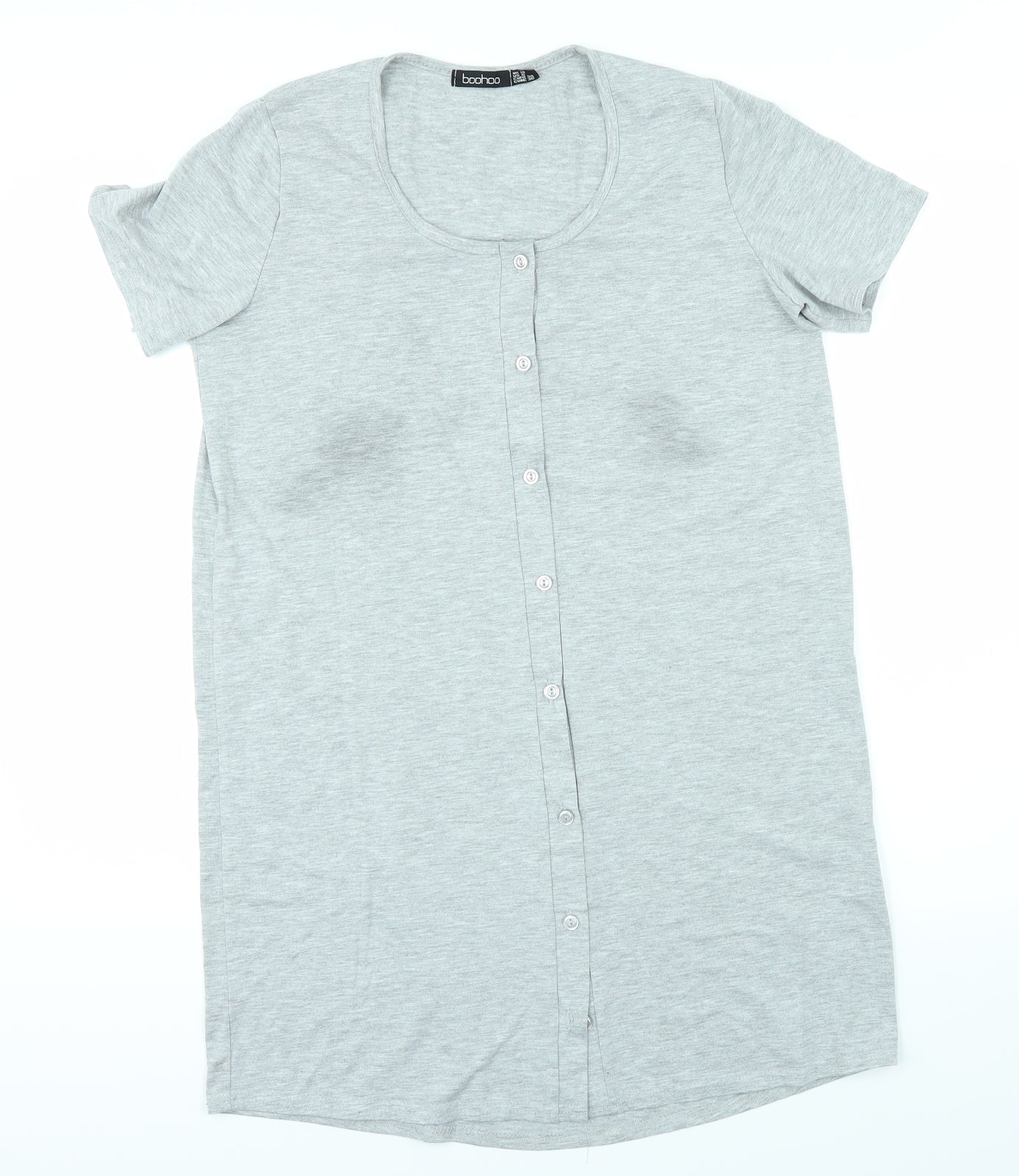 Boohoo Womens Grey   Basic T-Shirt Size 10